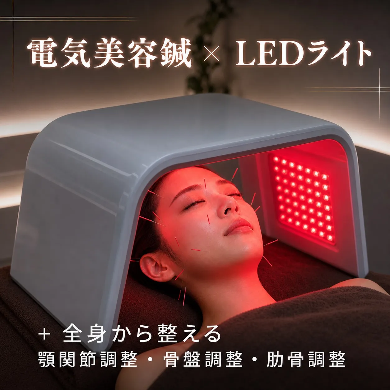 美容鍼 × LED  眠っている美しさを 呼び覚ます✨